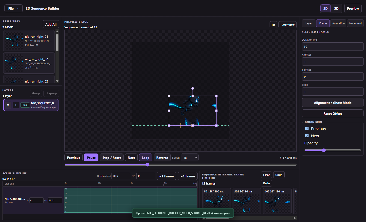 NS ForgeStation animation workspace